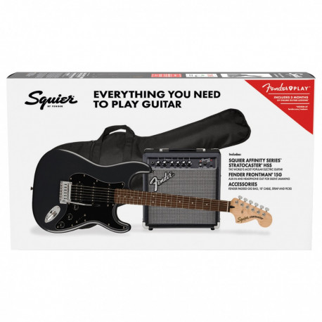 Squier Affinity Stratocaster HSS Pack LRL, Charcoal Frost Metallic