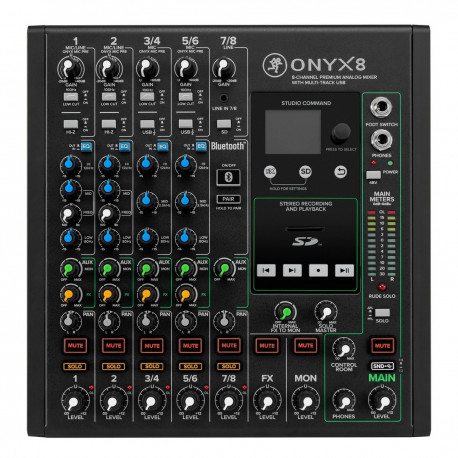 Mackie ONYX 8 8-Channel Analog Mixer with Multi-Track USB