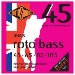 Rotosound RB45 Nickel Bass Guitar Strings, 45-105