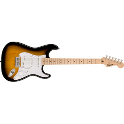 Squier Sonic® Stratocaster®, Maple Fingerboard, White Pickguard, 2-Color Sunburst