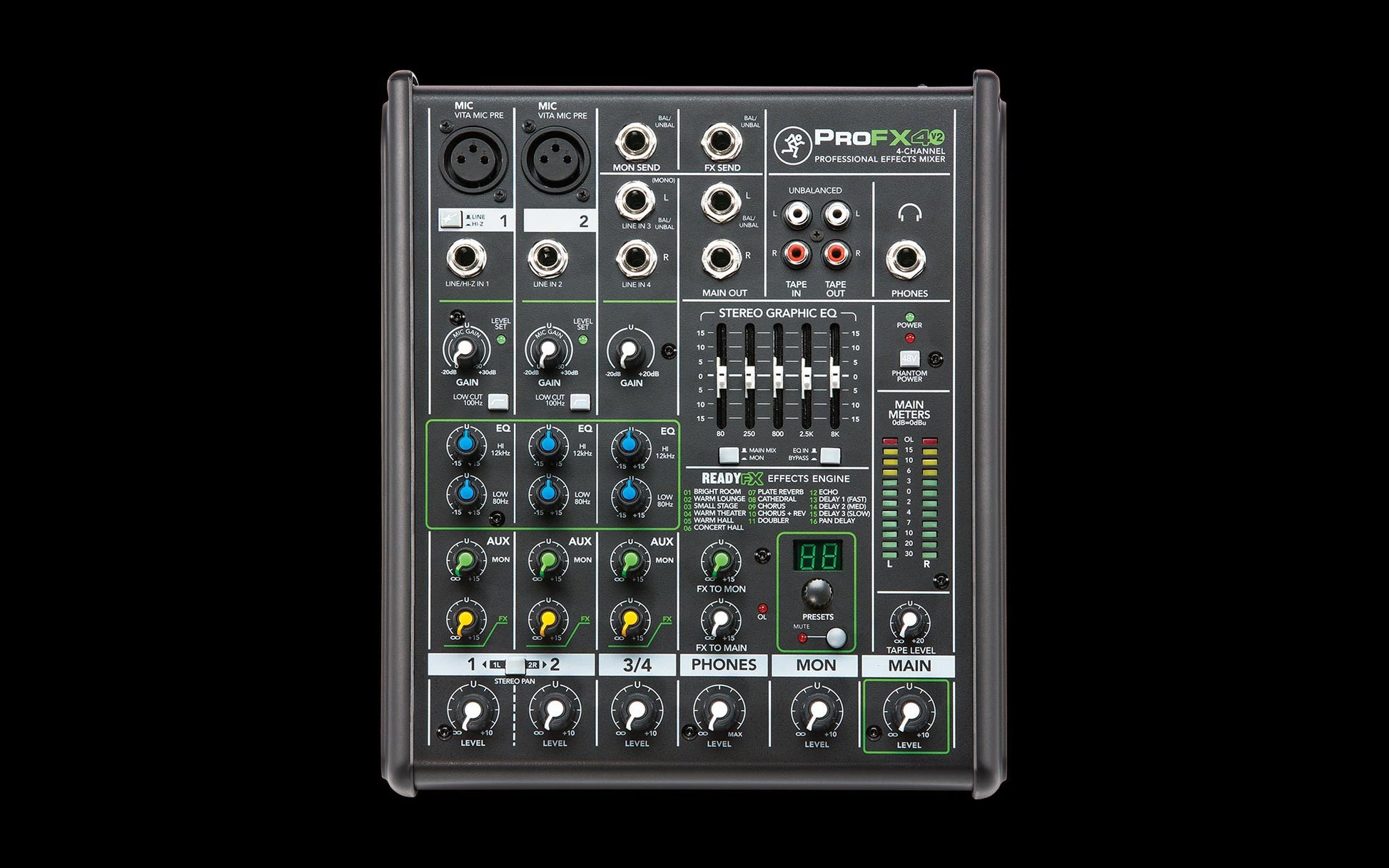 Mackie ProFX4 v2 Mixer 4 kanaler med effekter 
