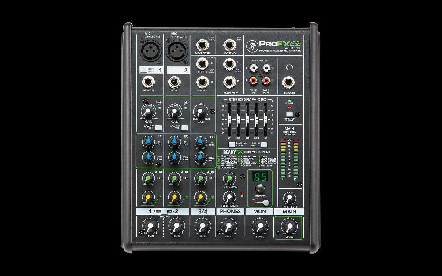 Mackie ProFX4 v2 Mixer 4 kanaler med effekter 