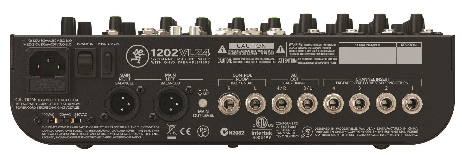 Mackie 1202VLZ4 Mixer 12 kanaler (4 Mic/4 stereo line) 
