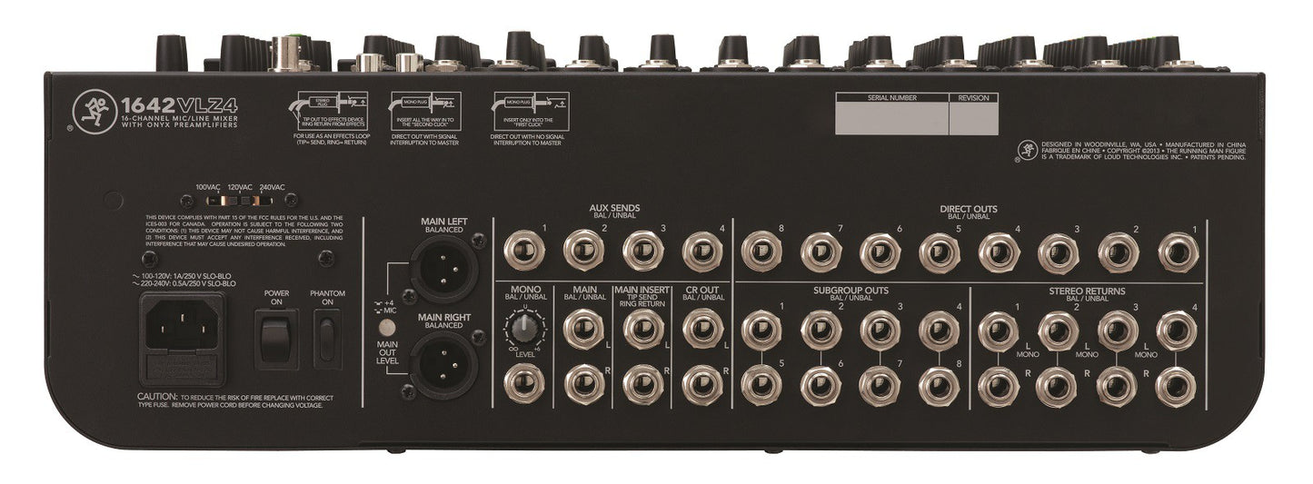 Mackie 1642VLZ4 Mixer 16 kanaler (10 Mic/3 stereo line) 