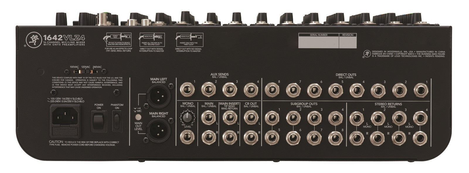 Mackie 1642VLZ4 Mixer 16 kanaler (10 Mic/3 stereo line) 