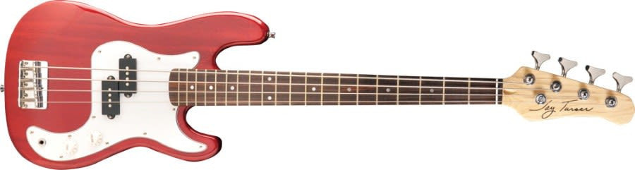 Jay Turser 3/4 Bas Trad. P Style, Split Pickup, Trans Red
