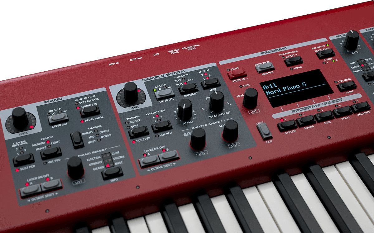 NORD PIANO5 73  73-note Triple Sensor keybed with grand weighted action