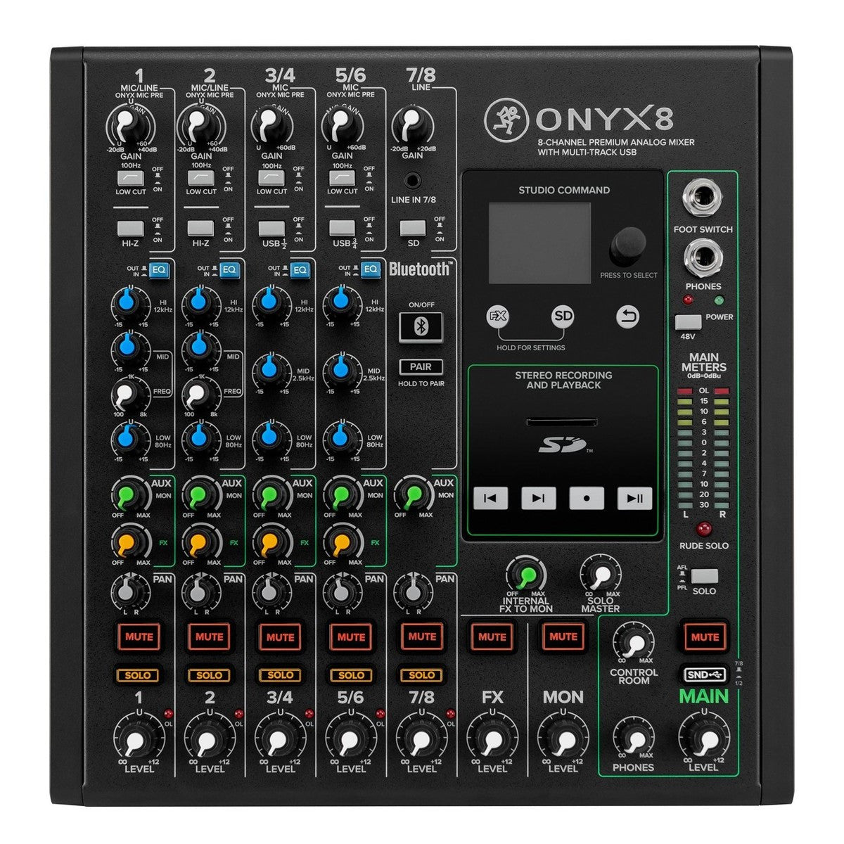Mackie ONYX 8 8-Channel Analog Mixer with Multi-Track USB
