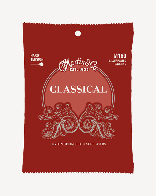 C.F. Martin M160 Classical Hard Tension Silverplated Ball End