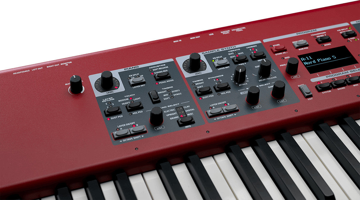 NORD PIANO5 88  88-note Triple Sensor keybed with grand weighted action