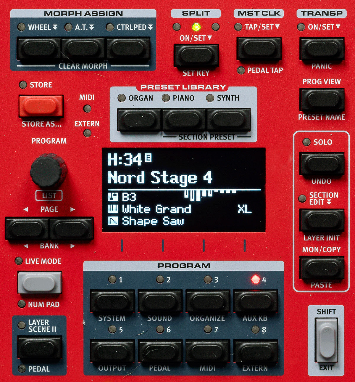 NORD STAGE 4 73  73 fuldvægtede Triple Sensor tangenter