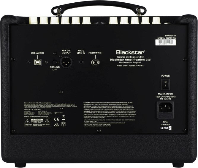 Blackstar Sonnet 60 - Black  120W akustisk guitarcombo. Black.