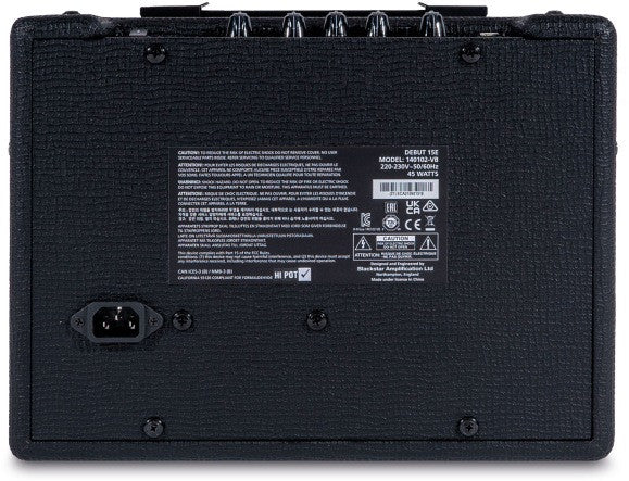 Blackstar Debut 15E Black  15W Guitar Combo med ekko-effekt og kabinet-emulering.