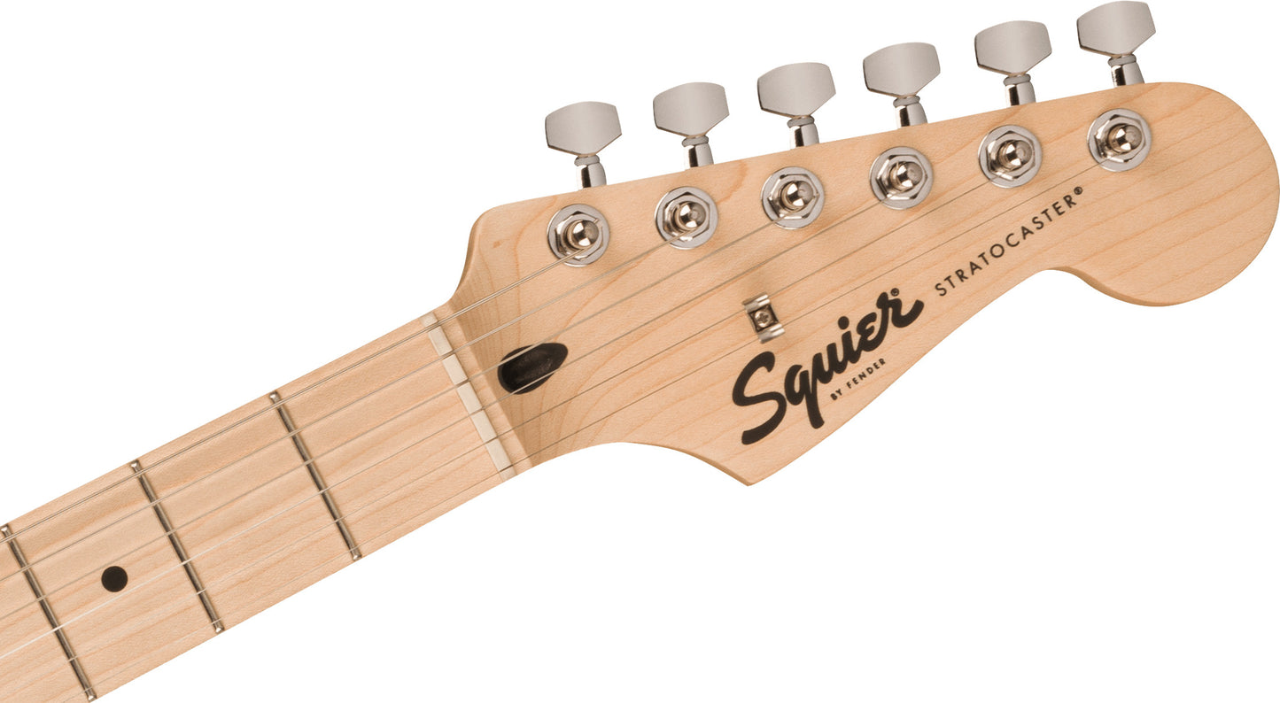 Squier Sonic® Stratocaster®, Maple Fingerboard, White Pickguard, 2-Color Sunburst