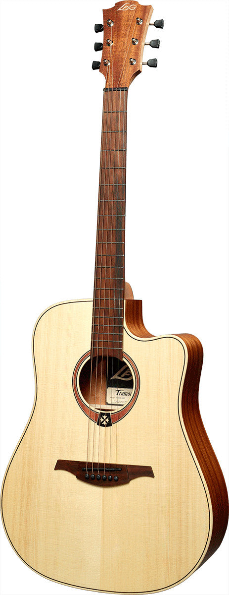 LAG GuitarsT70DCE NAT  Dreadnought Cutaway Electro