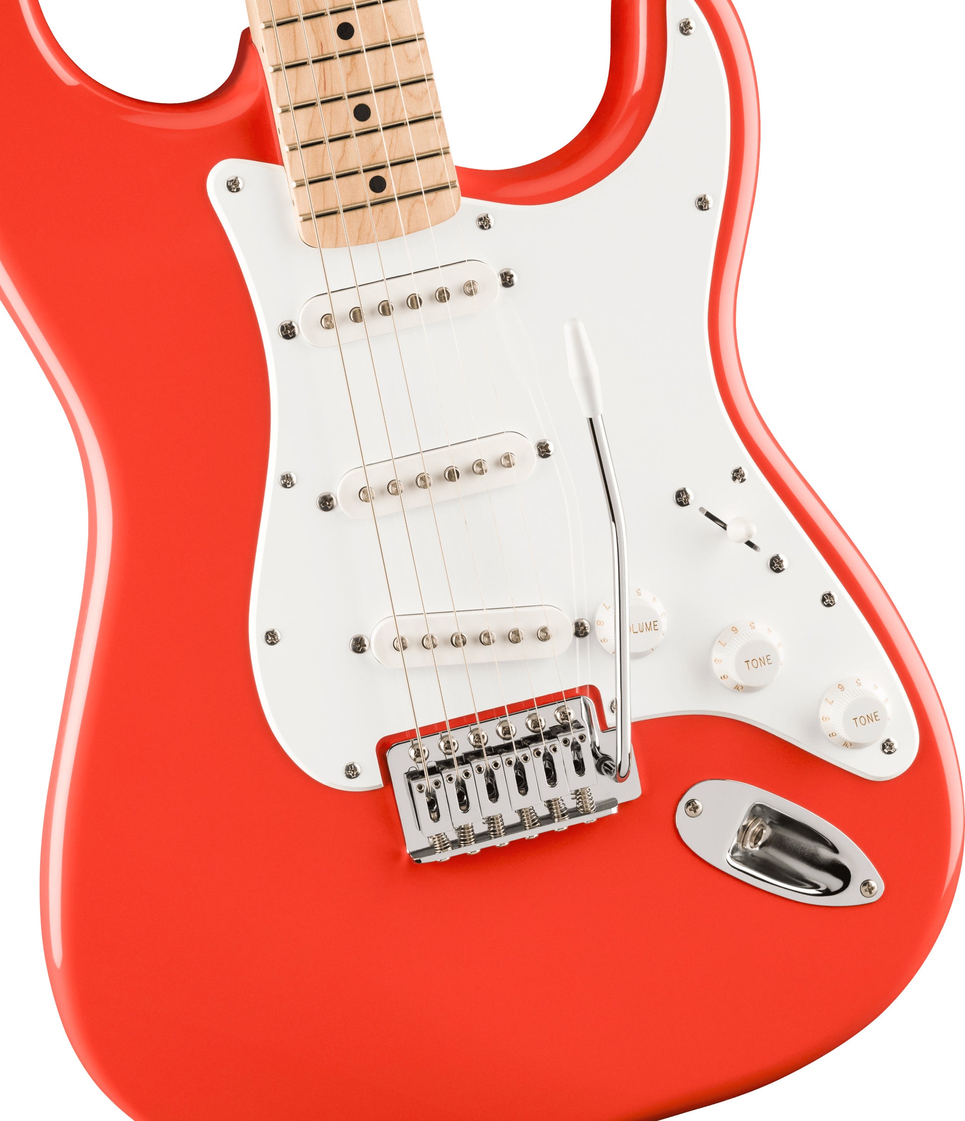 FSR Squier Sonic® Stratocaster®, Maple Fingerboard, White Pickguard, Fiesta Red