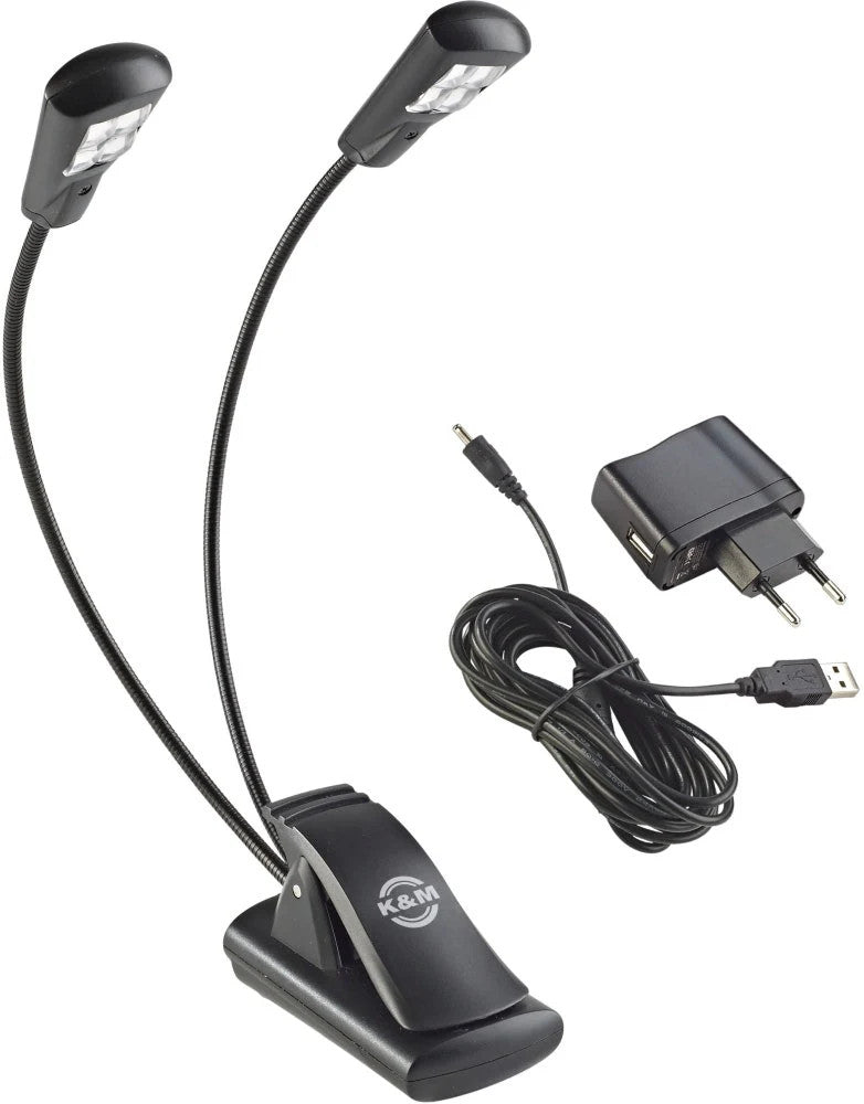 K&M 12245 Double4 LED FlexLight - Sort