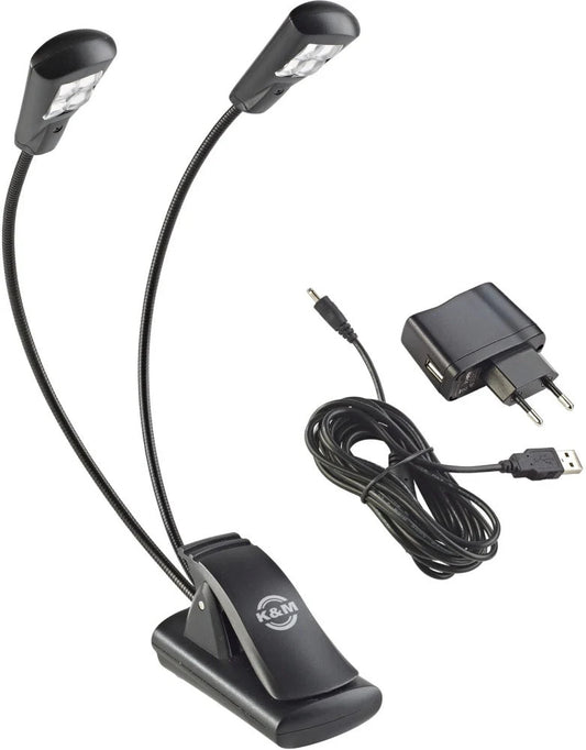 K&M 12245 Double4 LED FlexLight - Sort